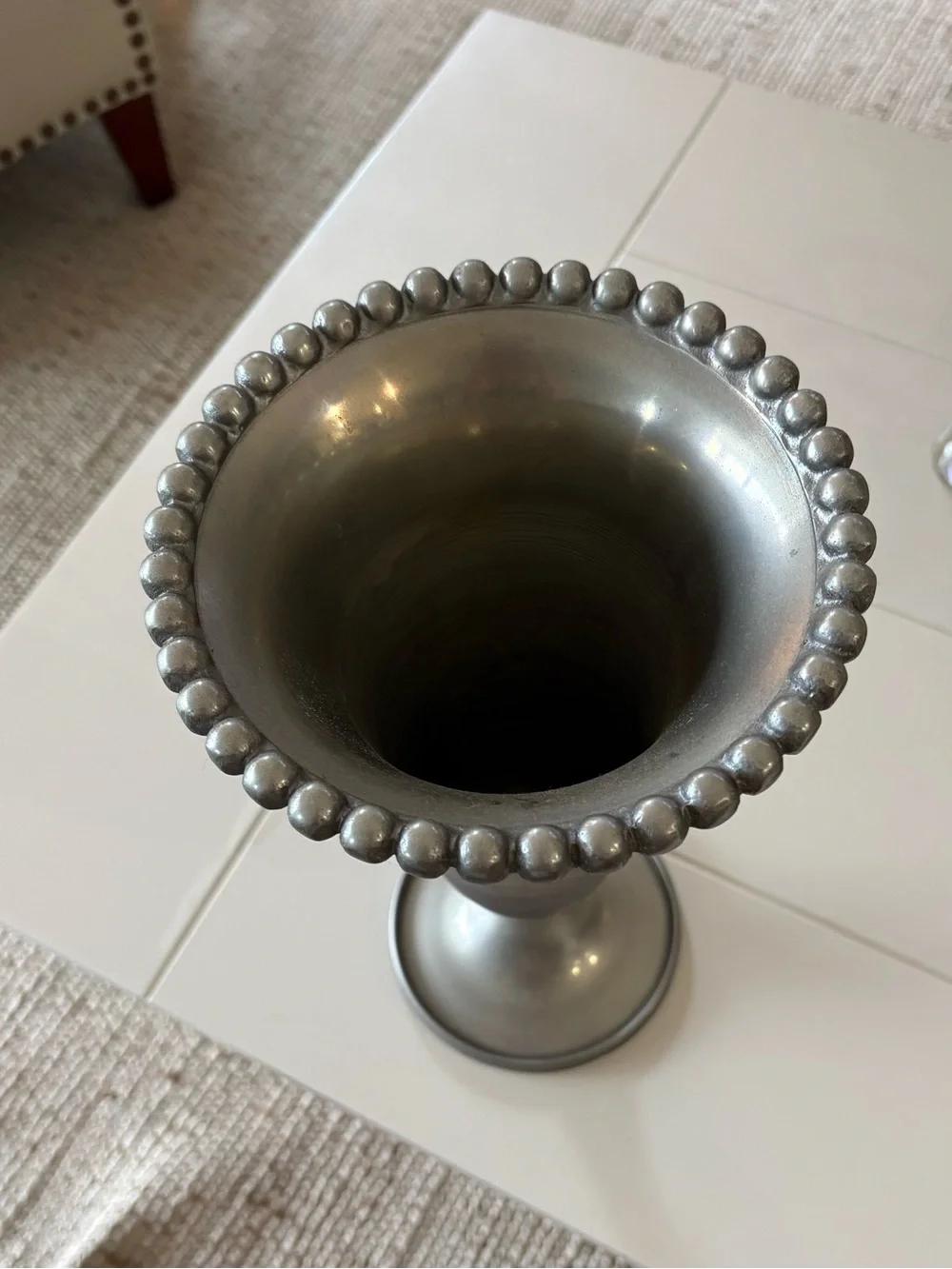 Calloway Beaded Trumpet Vase